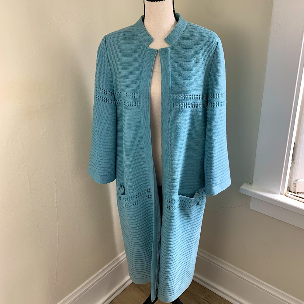 Vintage LILI KNITS OF HOLLY WOOD
SWEATER BLUE COAT - M